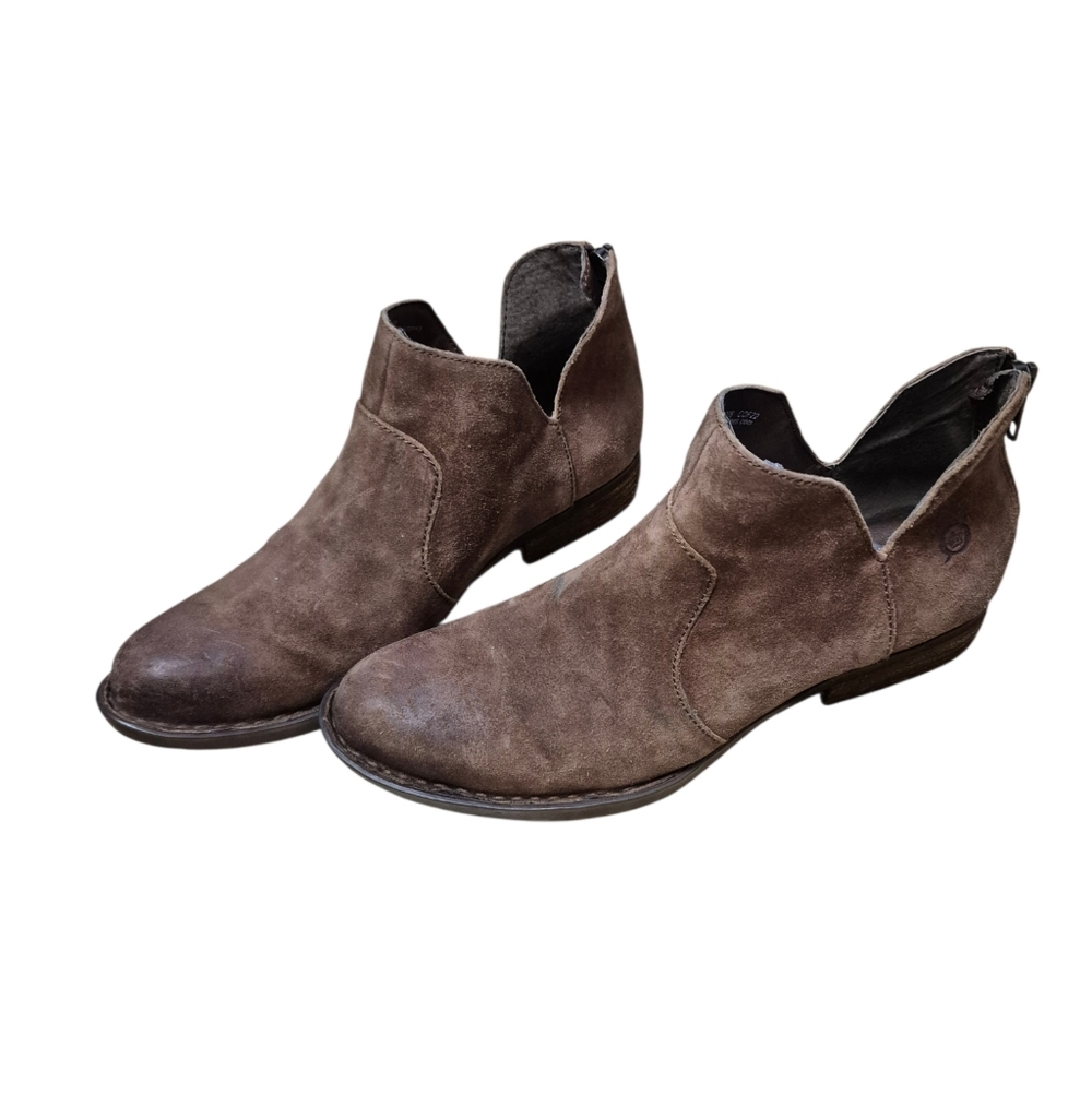Born Women Brown Suede Ankle Boots‎